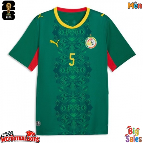 Senegal Idrissa Gueye #5 Replica Away Stadium Shirt World Cup 2026 Short Sleeve